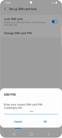 Key in your current PIN and press OK.
