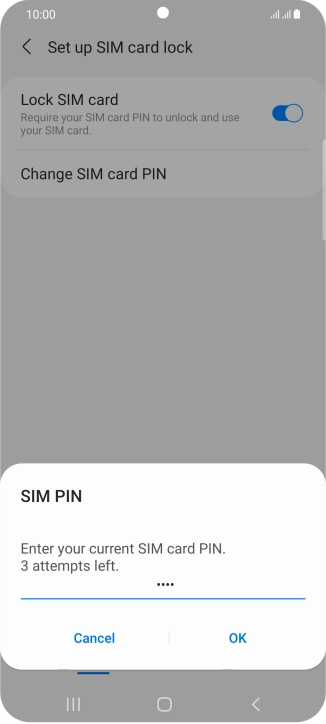 Key in your current PIN and press OK.