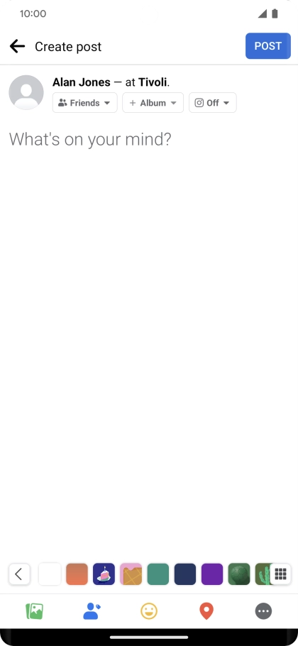 Press the text input field.