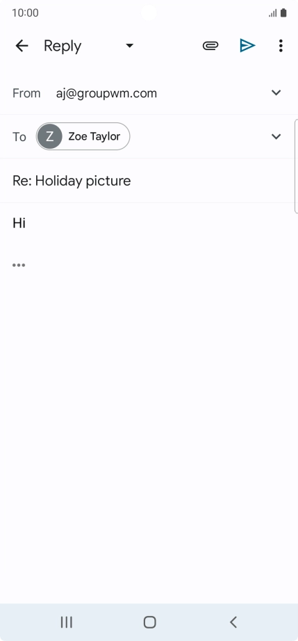 Press the send icon.