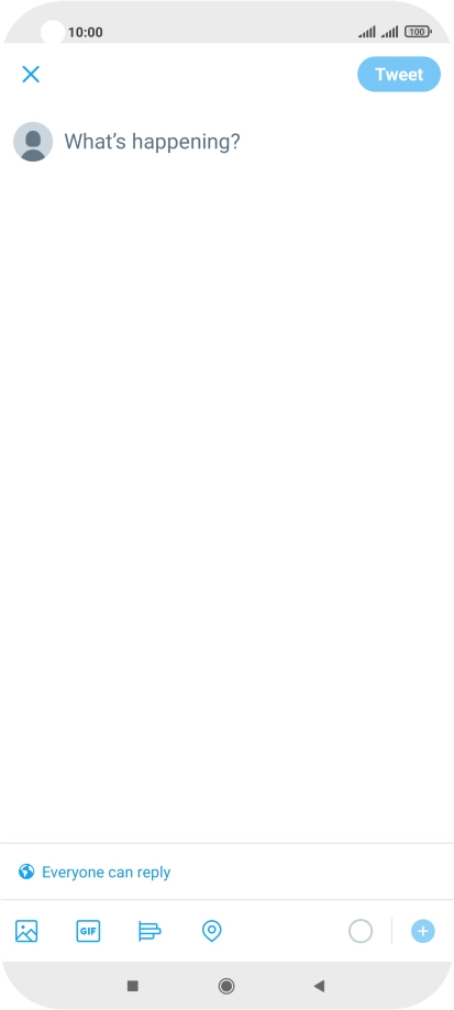 Press the text input field.
