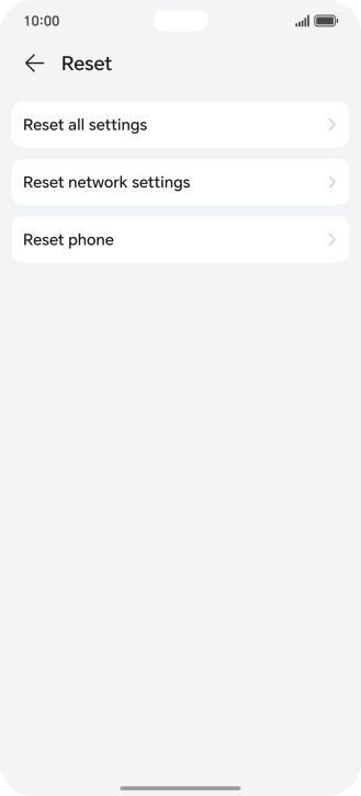 Press Reset network settings.