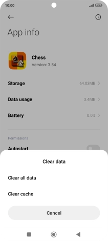 Press Clear cache.