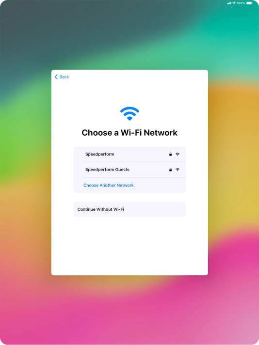 Press the required Wi-Fi network.