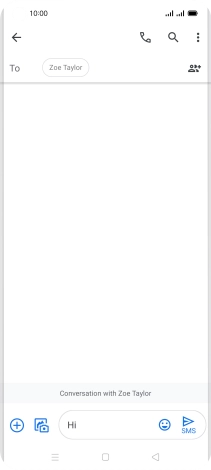 Press the send icon when you've finished your text message.