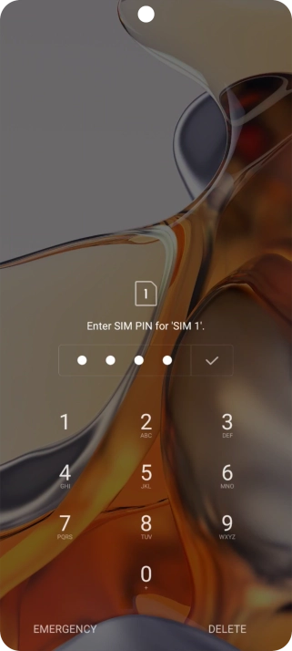 If you're asked to key in your PIN, do so and press the confirm icon.
