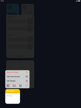 Press Remove Widget.