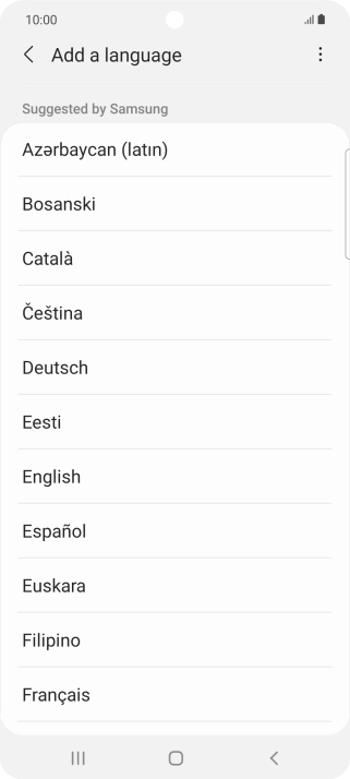 Press the required language.