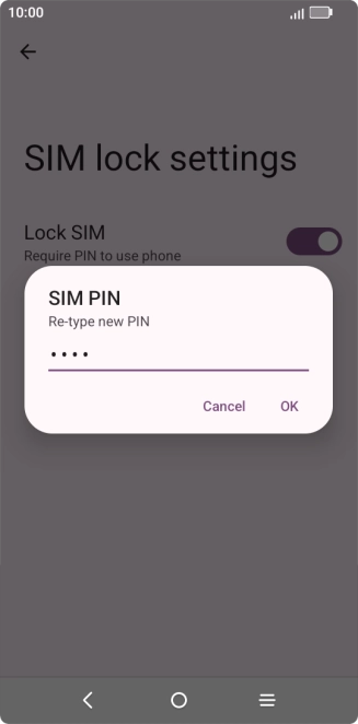 Key in the new PIN again and press OK.