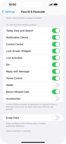Press the indicator next to 