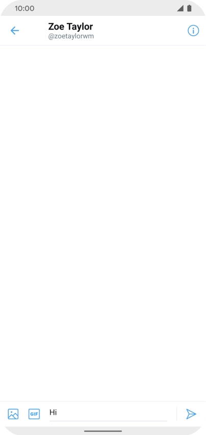 Write the required message and press the send icon.