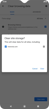 Press Clear.