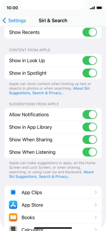 Press the required app.