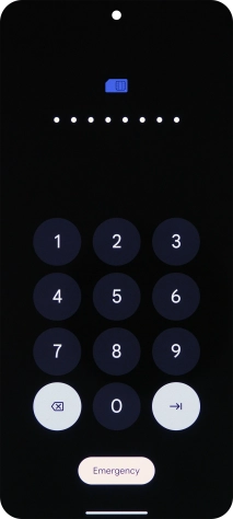 Key in the PUK and press arrow right.
