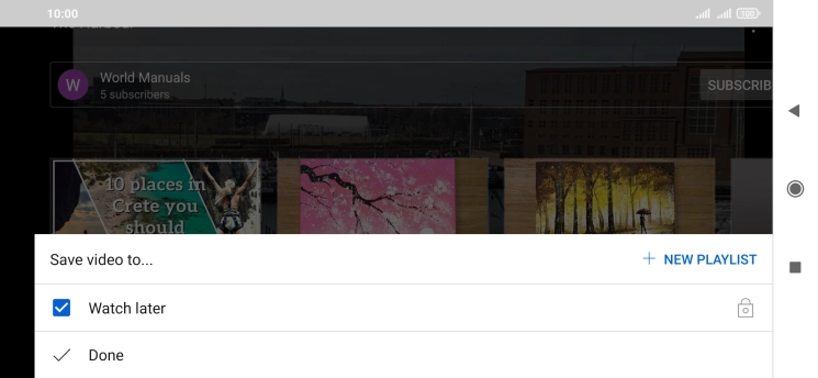 Press the required playlist.