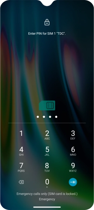 If you're asked to key in your PIN, do so and press the confirm icon.