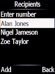 Select the required contact.