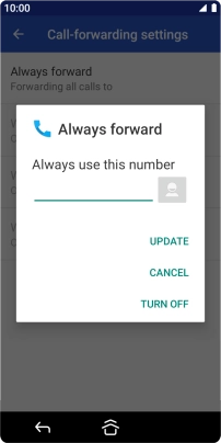 Press TURN OFF.