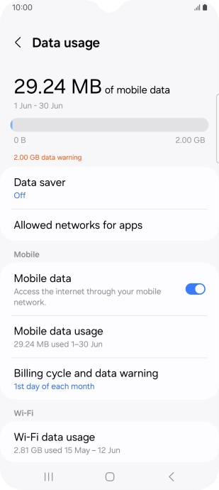 Press Data saver.
