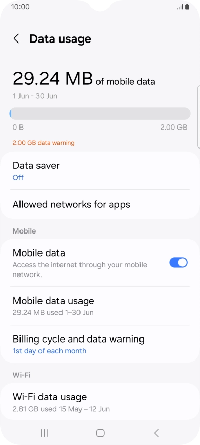 Press Data saver.
