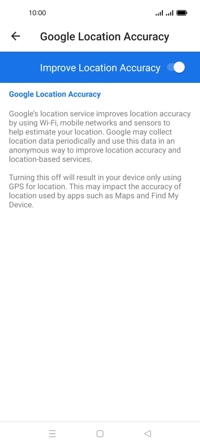 If you press the indicator next to 