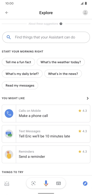 Press the profile icon.