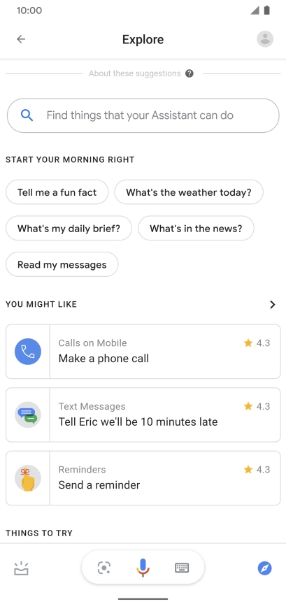 Press the profile icon.