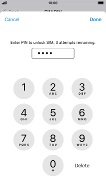 Key in your PIN and press Done.