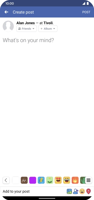 Press the text input field.