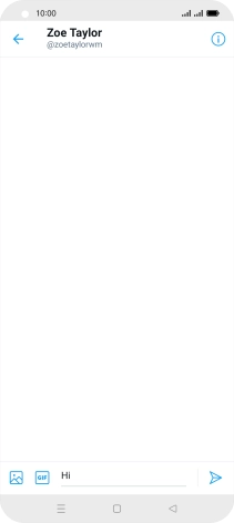 Write the required message and press the send icon.