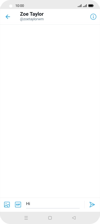 Write the required message and press the send icon.