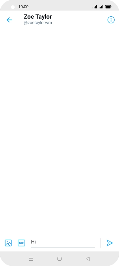 Write the required message and press the send icon.