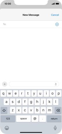 Press To: and key in the first letters of the recipient's name.