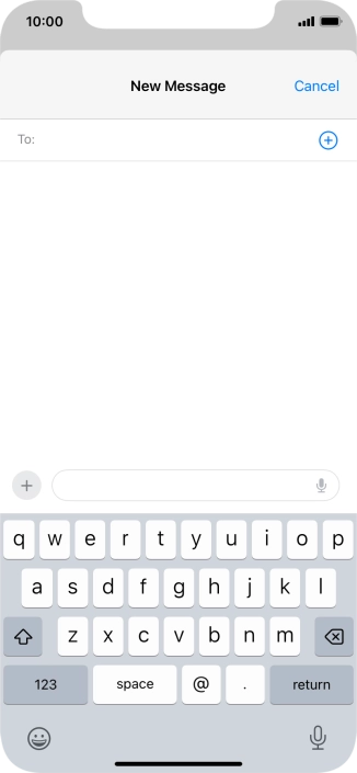 Press To: and key in the first letters of the recipient's name.