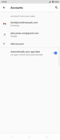 Press the required email account.