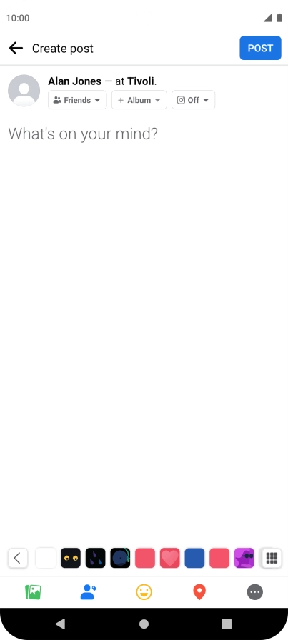 Press the text input field.