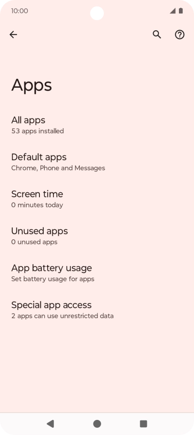 Press All apps.