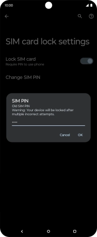 Key in your current PIN and press OK.
