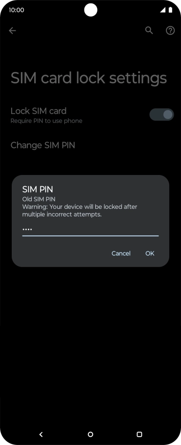Key in your current PIN and press OK.