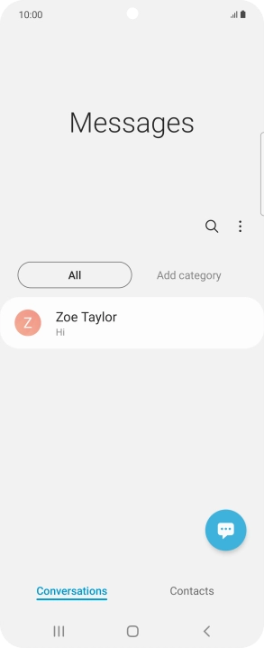 Press the menu icon.