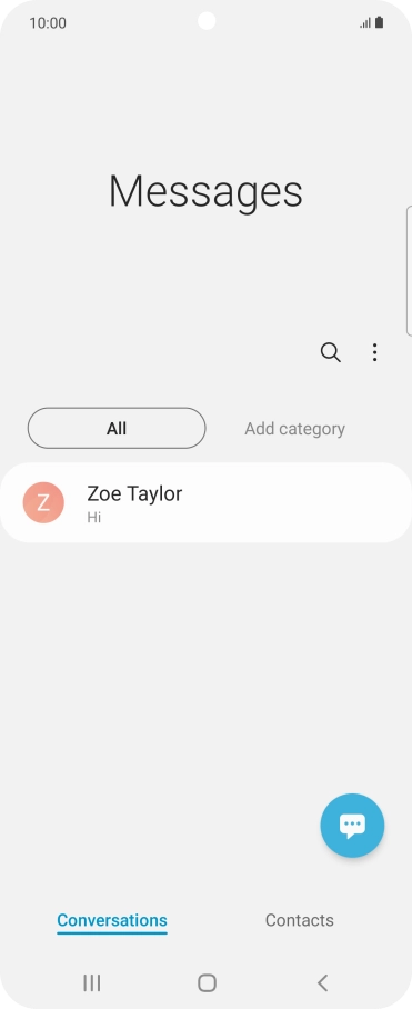 Press the menu icon.