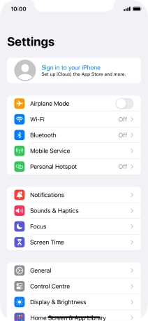 Press Sign in to your iPhone.
