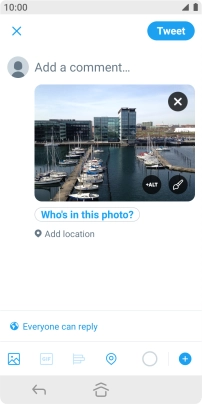 Press the text input field.