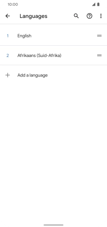 To select the new language as the default language, press the move icon next to the required language and drag it to the top of the list.