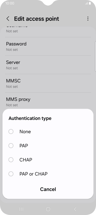 Press None.