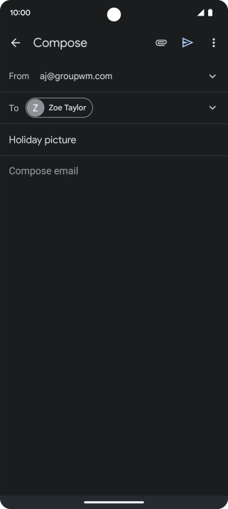 Press the text input field.