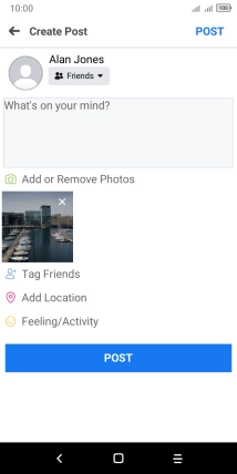 Press the text input field and key in the required text.