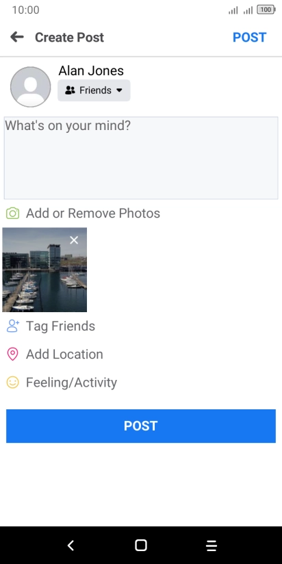 Press the text input field and key in the required text.