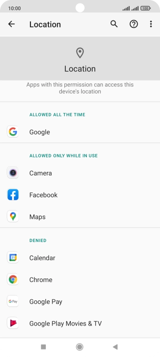 Press the required app.