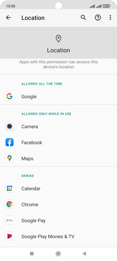 Press the required app.